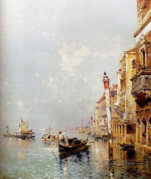 Paisajes Painting - Canale Della Giudecca Franz Richard Unterberger Venecia